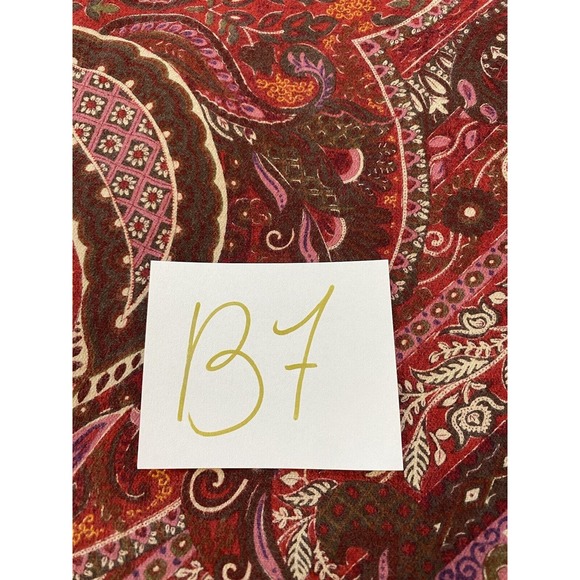 August Silk Logic Women Pants Size 14 Boot cut Red Paisley Print Stretch Boho - Picture 12 of 12